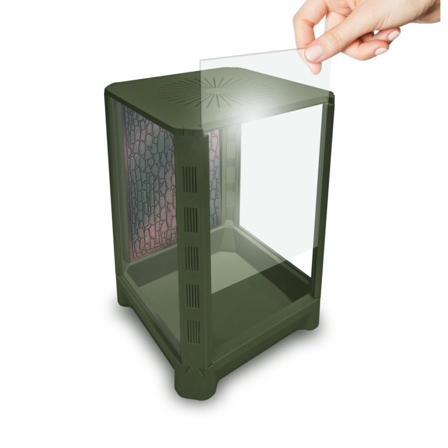 Terrarium Terradise 15x15x25cm - Zielone. Otwarcie w formie gilotyny
